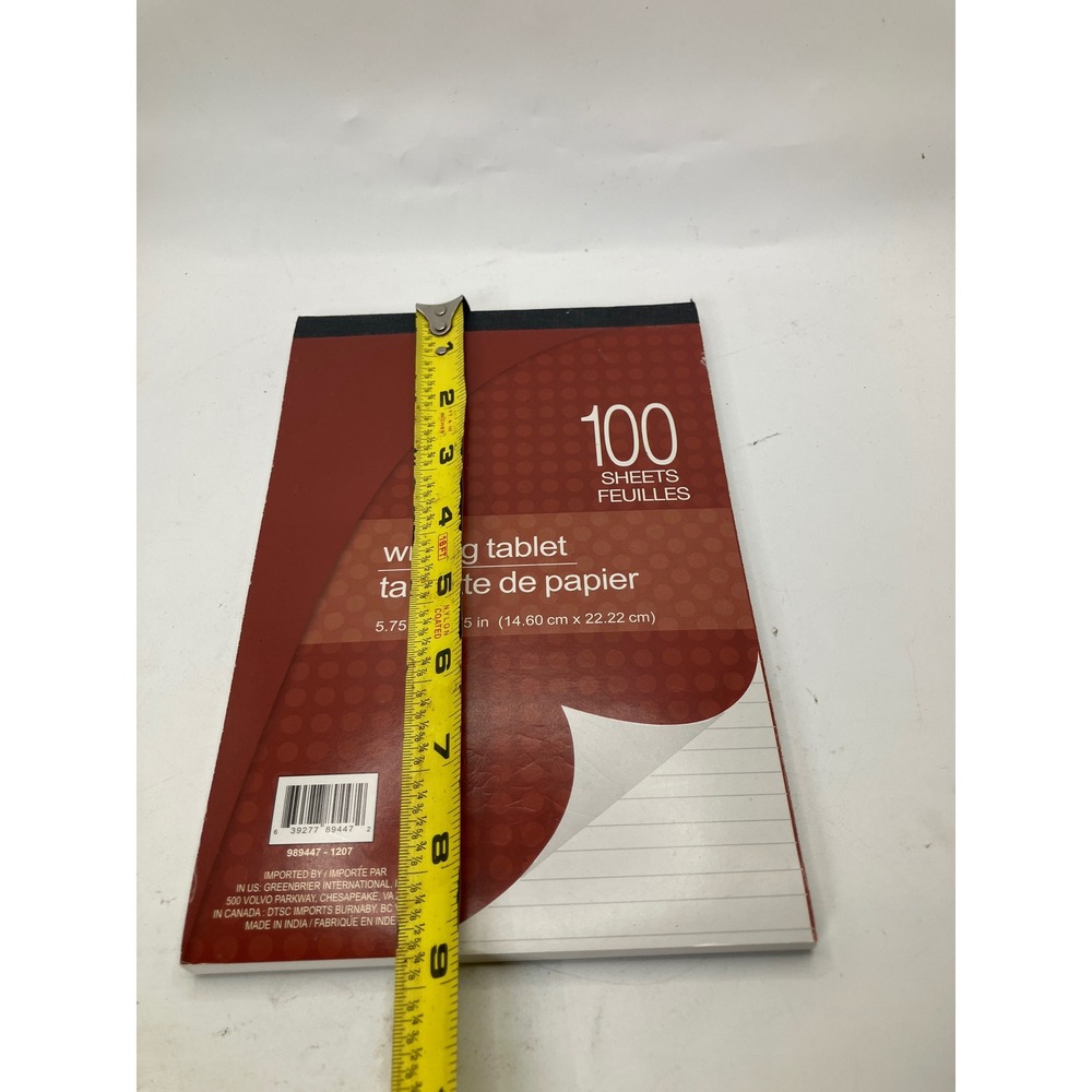 Writing Tablet Notepad 100 Sheets Ruled Paper 5.75 x 8.75 Inch - Picture 4 of 5